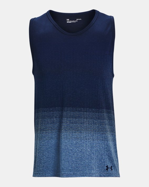 Men's UA Seamless Lux Tank in Blue image number 4